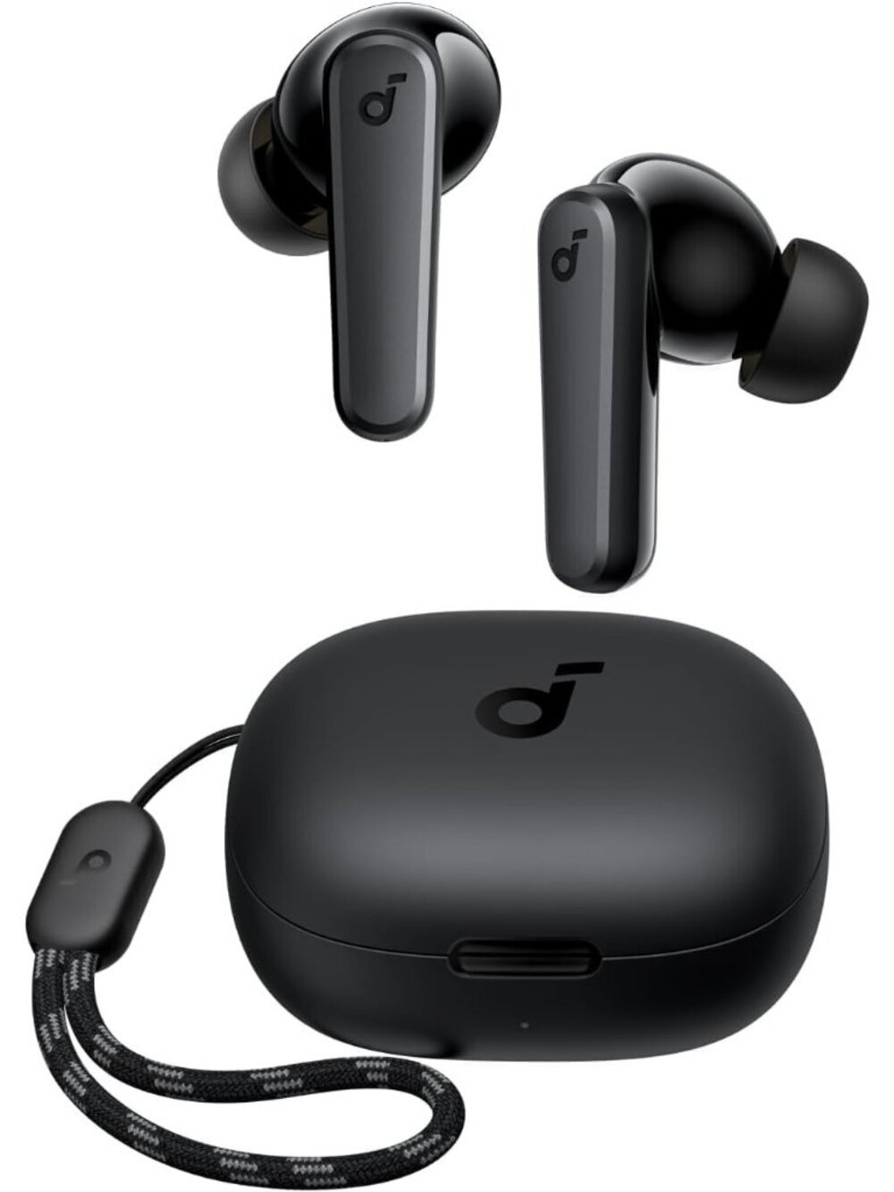 Wireless Black Anker P20i True Big Bass 30H Playtime Clear Call Bluetooth Earbud